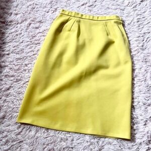 Butter Yellow Vintage Minimalist Dopamine Vivid Sunshine Pop Art Pencil Skirt